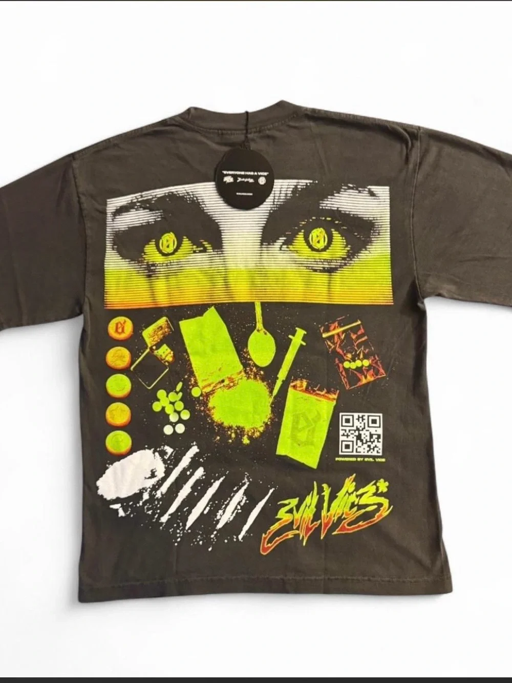 Evil Vice Trip Tee (Dark Grey) Size S “NWT”